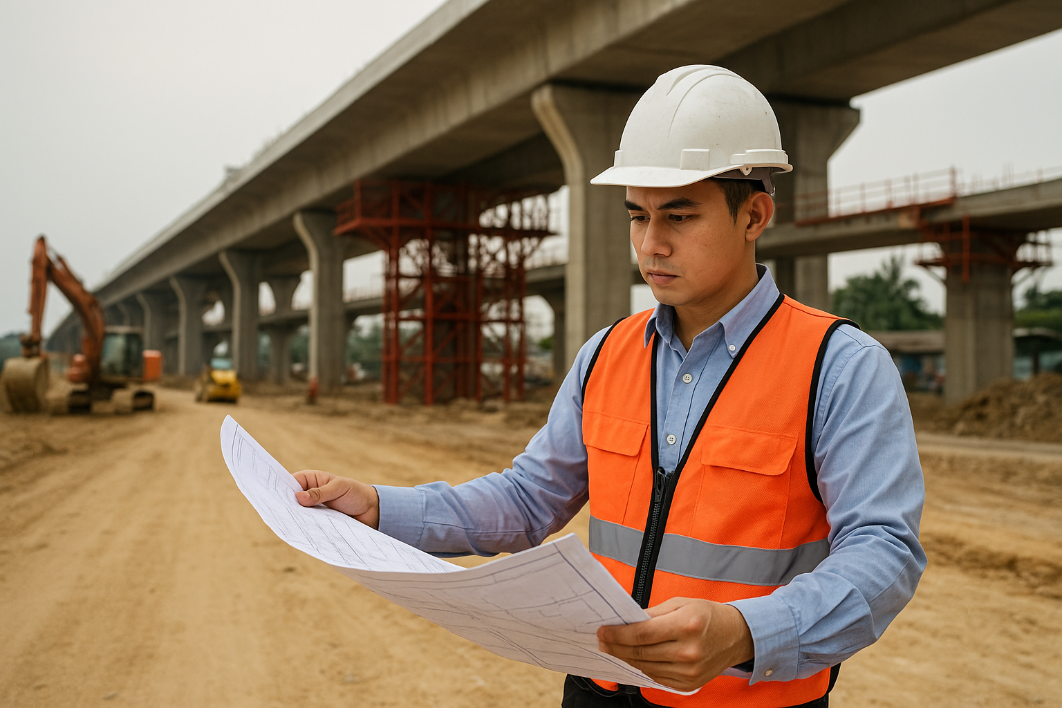 Các giai đoạn trong quy trình thi công cầu đường